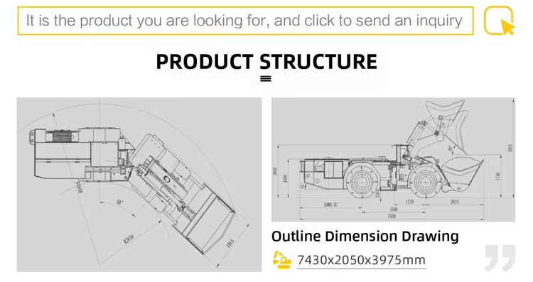 Underground Mining Machine/ Lhd/ Mining Equipment/electric 4wd Scooptram