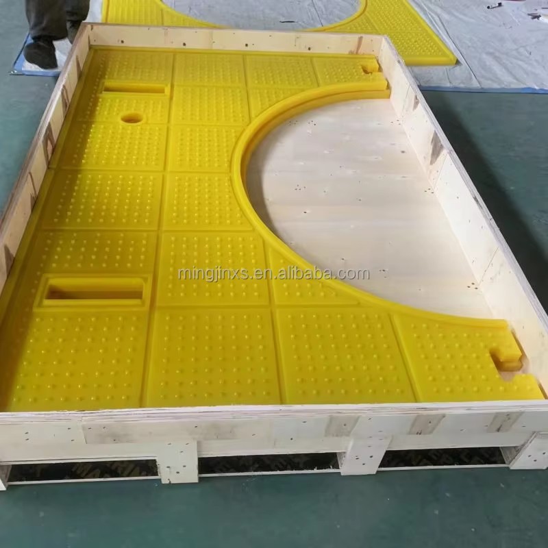Polyurethane Steel Nail Reinforced Drilling Rig Floor Mat Api Standard Mining Operations Wear Resistant Safety Cutting Custom