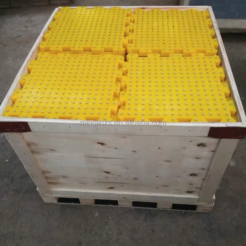 Polyurethane Steel Nail Reinforced Drilling Rig Floor Mat Api Standard Mining Operations Wear Resistant Safety Cutting Custom
