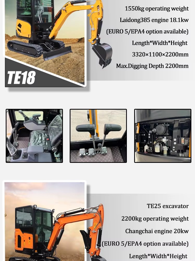 6.5t Tracked Excavator Heavy Duty Engineering Machine with for Engine High Load Moment 0.23m Bucket for Mining Projects