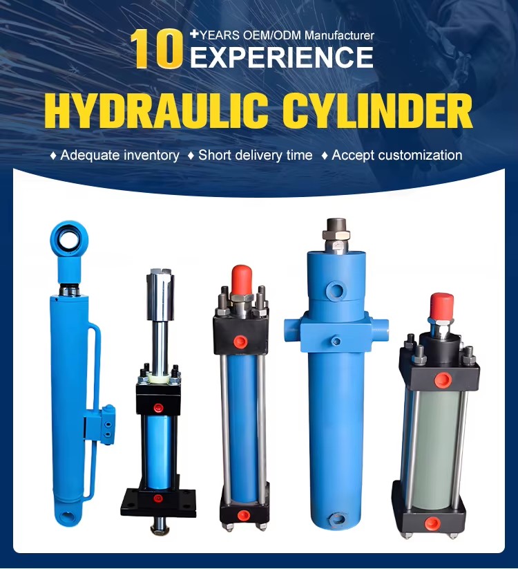 Compact Stainless Steel Double Acting Hydraulic Cylinder Hard Chrome Plated for Agricultural Equipment Construction Machinery