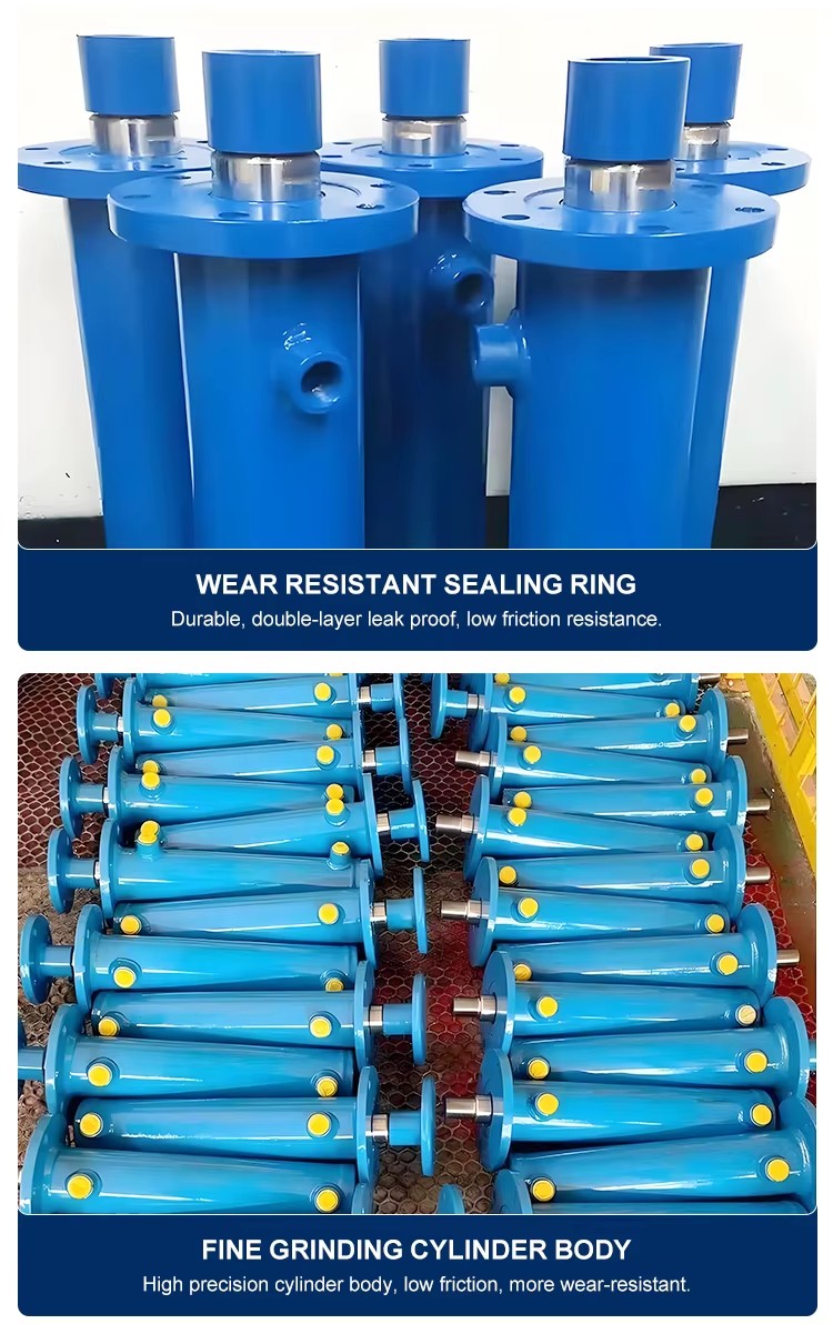 Compact Stainless Steel Double Acting Hydraulic Cylinder Hard Chrome Plated for Agricultural Equipment Construction Machinery