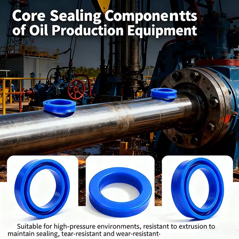 Oil & Gas PU Seals, Polyurethane Buffer Seals for Drilling Equipment, High Pressure Abrasion Resistance Mechanical Seal