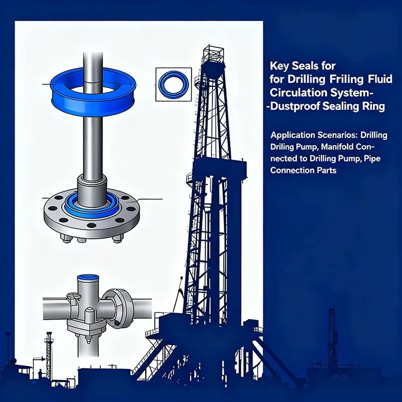 Oil & Gas PU Seals, Polyurethane Buffer Seals for Drilling Equipment, High Pressure Abrasion Resistance Mechanical Seal