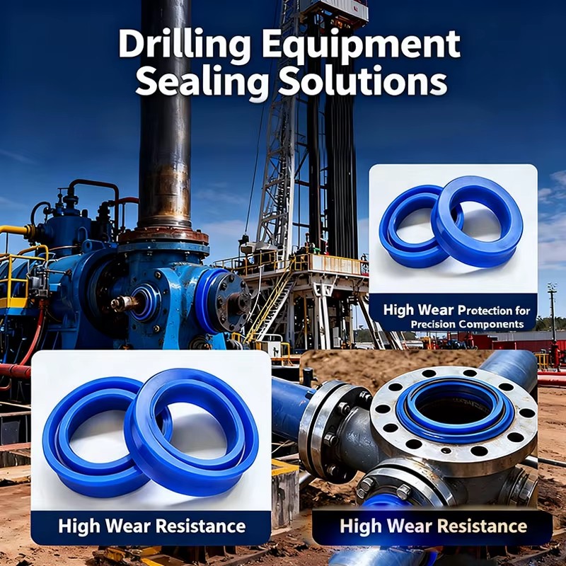 Oil & Gas PU Seals, Polyurethane Buffer Seals for Drilling Equipment, High Pressure Abrasion Resistance Mechanical Seal