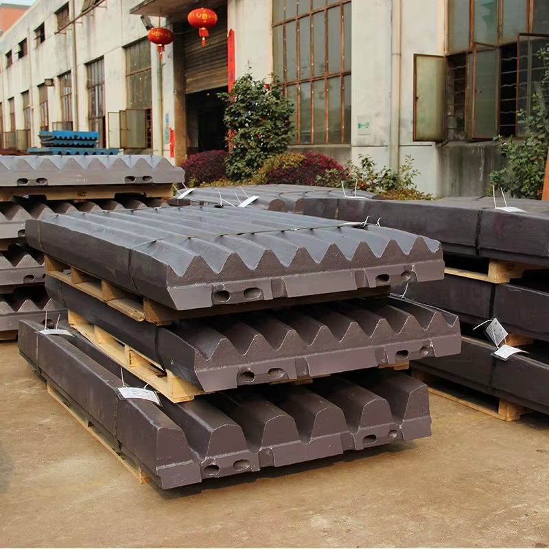 Super High Efficiency Henan Stone Crusher Parts Carbon Steel Jaw Plate Wear Resistant Forging Custom Size Mining 1 Year