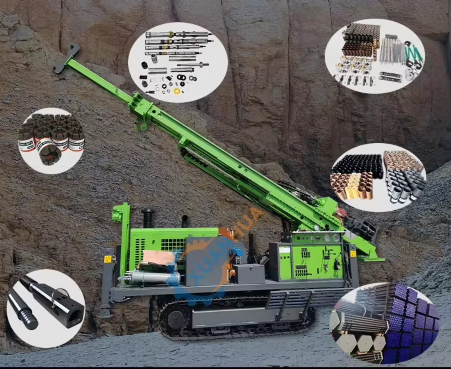Small Full Hydraulic Underground Geotechnical Core Drill Rig Portable Rock and Soil Sampling Machine for Mine Drilling Rig