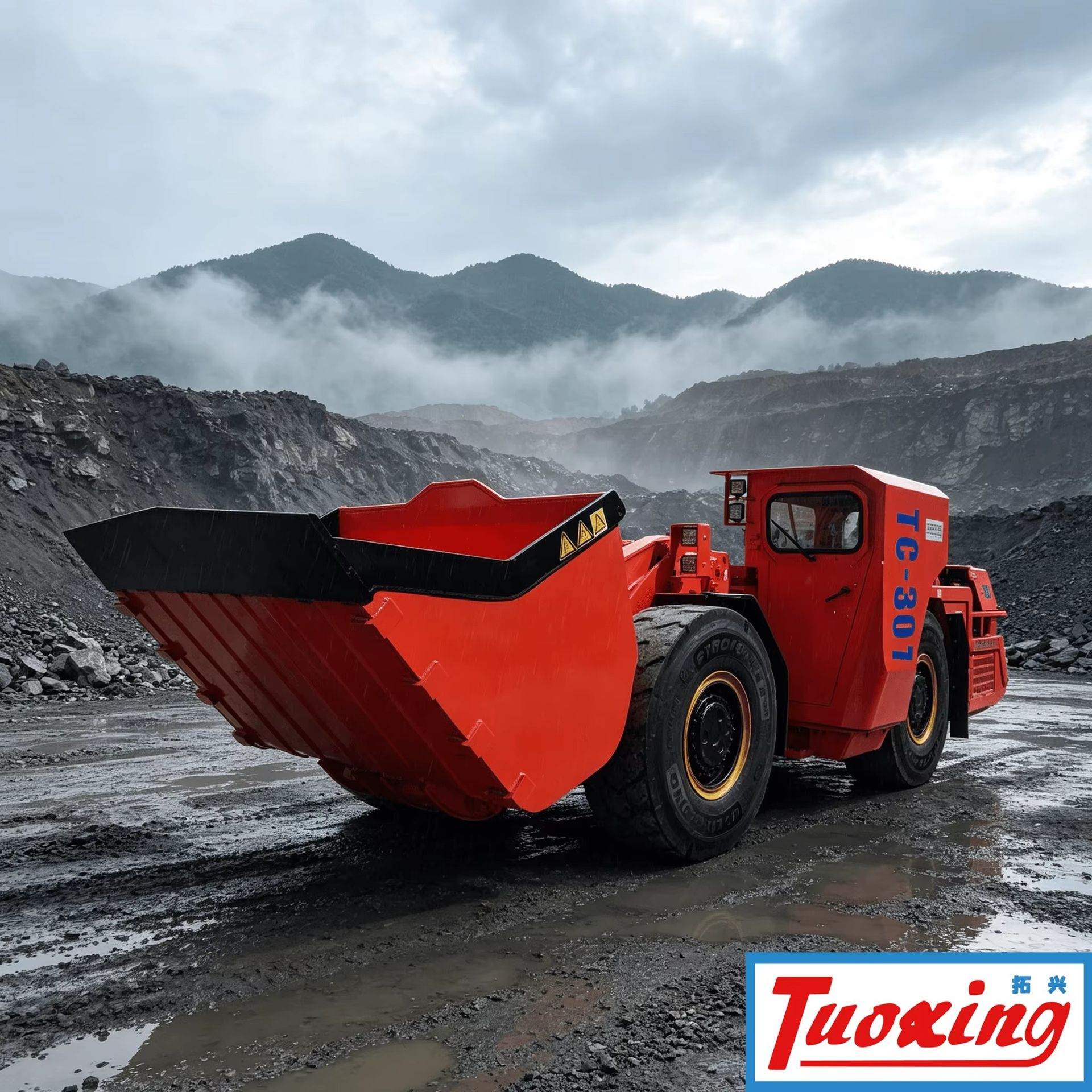 Diesel Powered Scooptram LHD TC-307 Underground Mining Loader 7 Ton 3 Cube Bucket Full Hydraulic Loader Underground