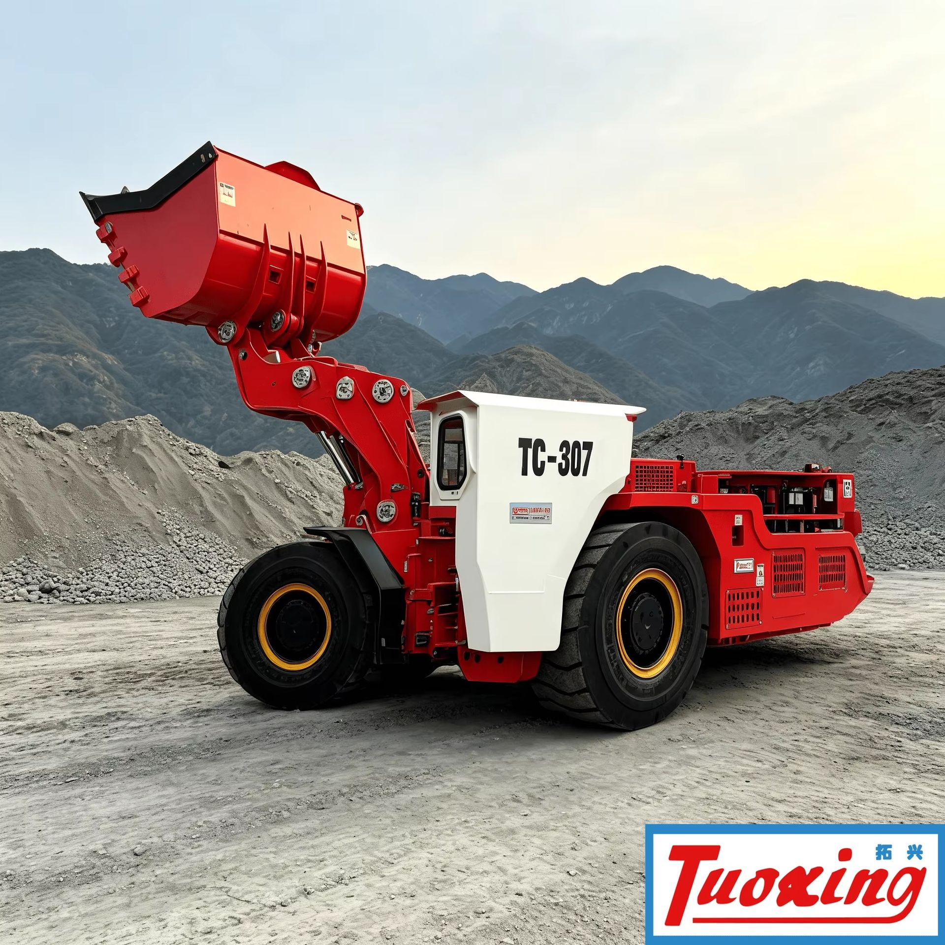 Diesel Powered Scooptram LHD TC-307 Underground Mining Loader 7 Ton 3 Cube Bucket Full Hydraulic Loader Underground