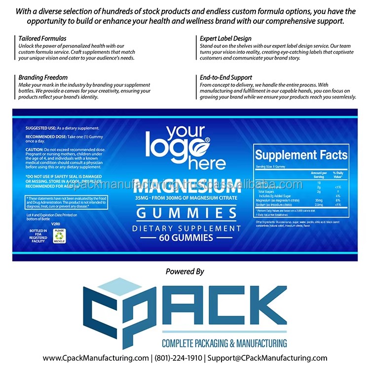 Wholesale Price Exporter Supply OEM Private Labelling Available High Quality Dietary Supplement Magnesium Citrate Adult