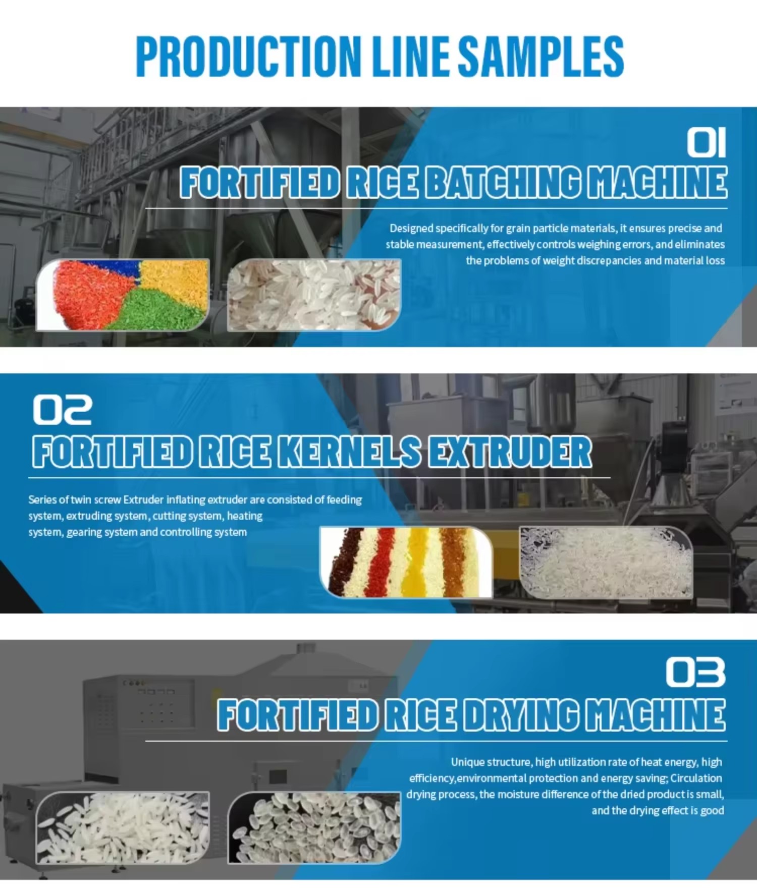 1500kg/h Fully Automatic Nutritional Fortified Rice Extruder