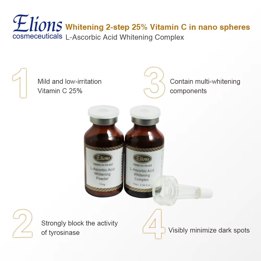 Advanced 25% Vitamin C Herbal Ampules Serum Aloe Vera Pore Shrinking Face Body Lips Whitening Anti-Aging Anti-Wrinkle Lightening