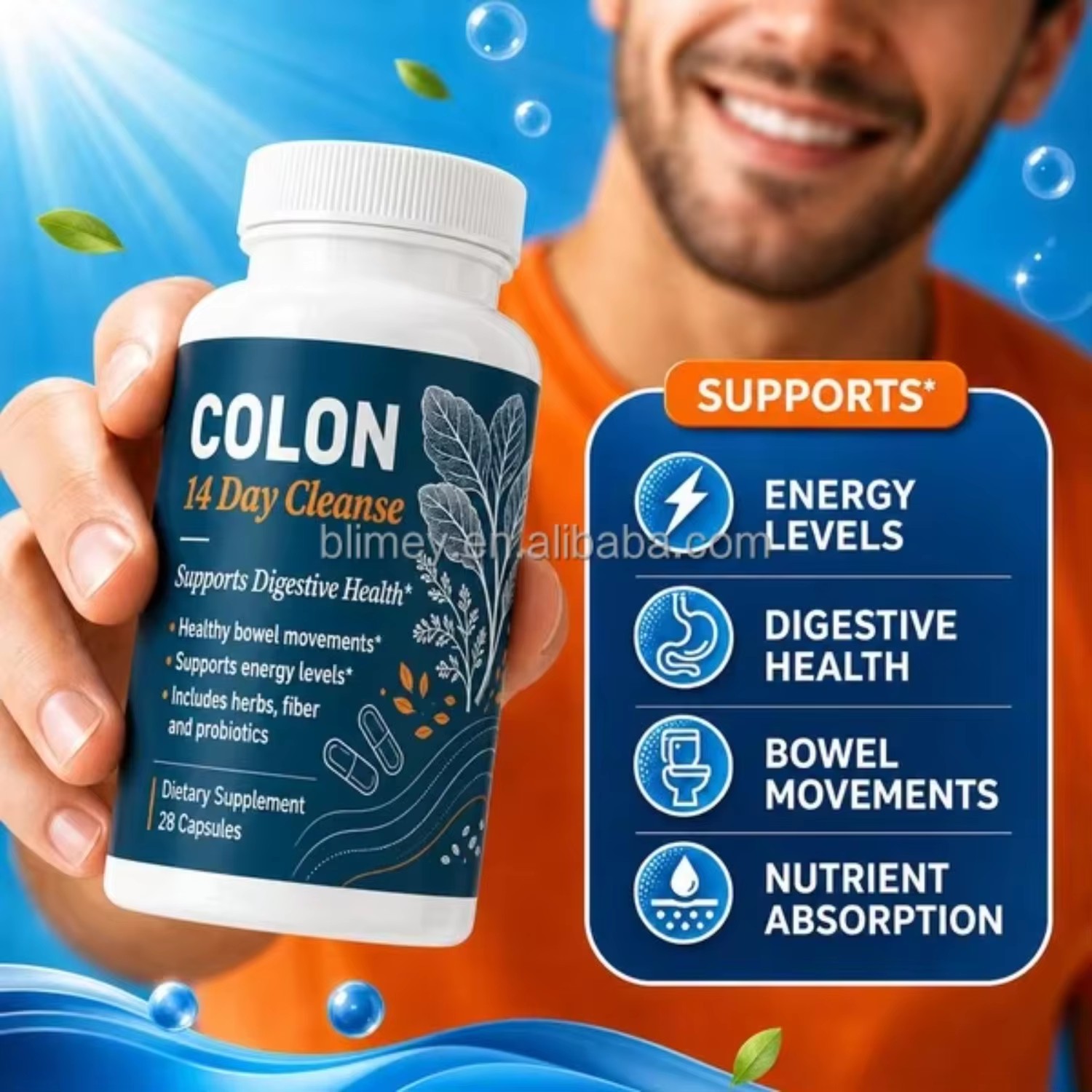 Supplement Manufacturer Pills Colon Liver Lung Detox 14 Day Cleanse and Detox Capsules Supplement