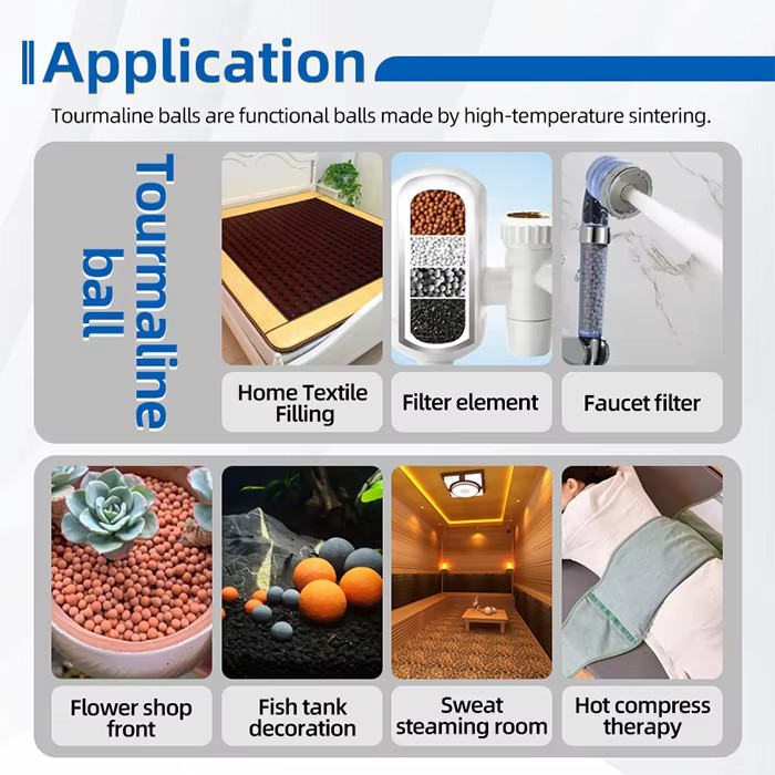 Industrial Ceramic Alkaline Ball Mineral Water Filter Adjusts PH for Drinking Water Tourmaline Ball