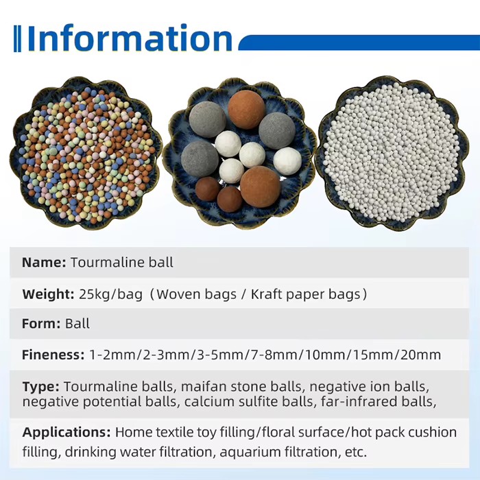 Industrial Ceramic Alkaline Ball Mineral Water Filter Adjusts PH for Drinking Water Tourmaline Ball