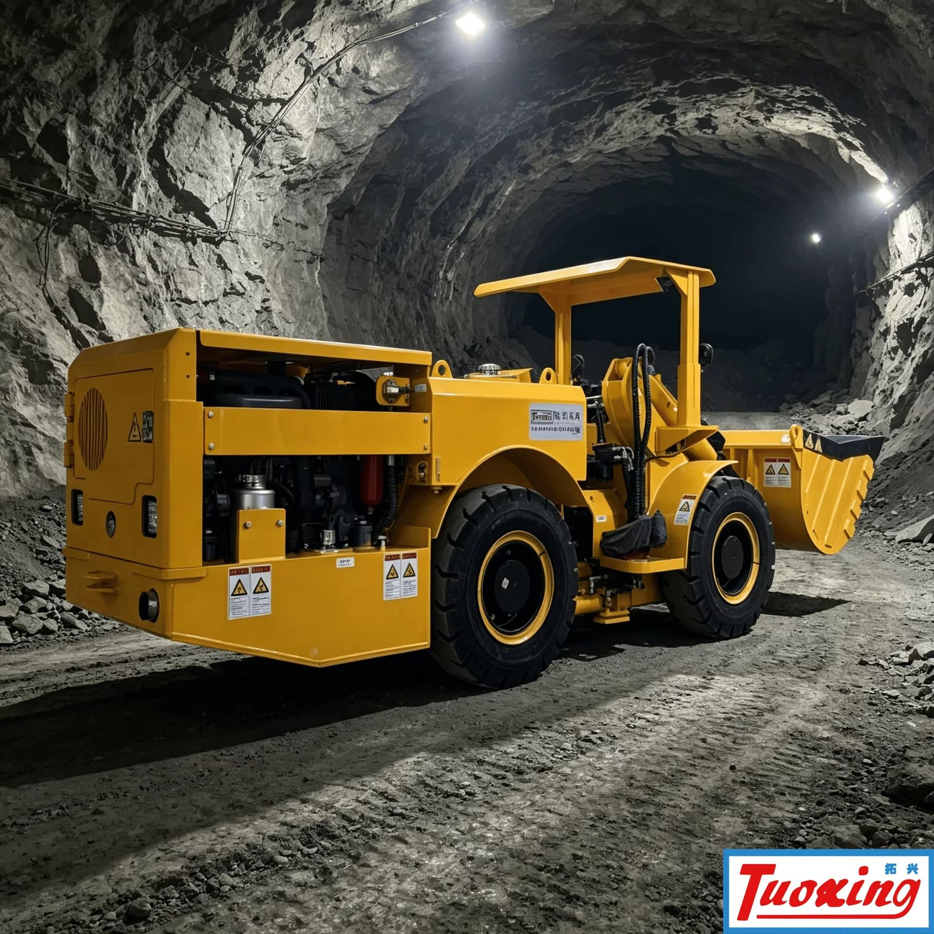 Tuoxing TC-0.6 Underground Scooptram Mining Equipment 0.5m Bucket 1.2t Rated Load Fully Hydraulic System for Gold Ore Haulage