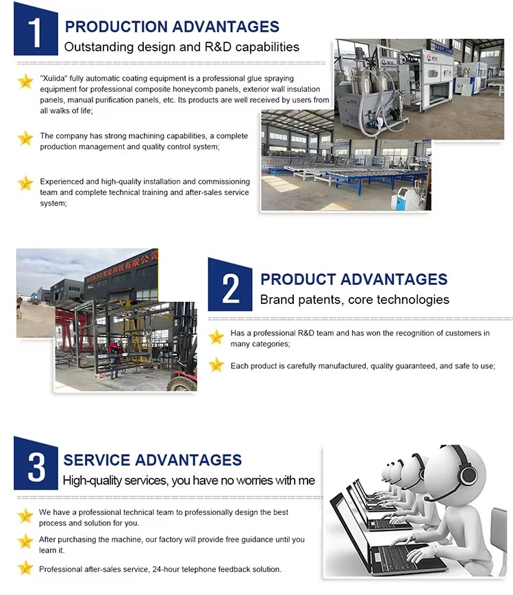 Saved Glue Exterior Honeycomb Panel Refrigerated Truck Body Panels EPS(Expandable Polystyrene) Wallboard Glue Pasting Machine