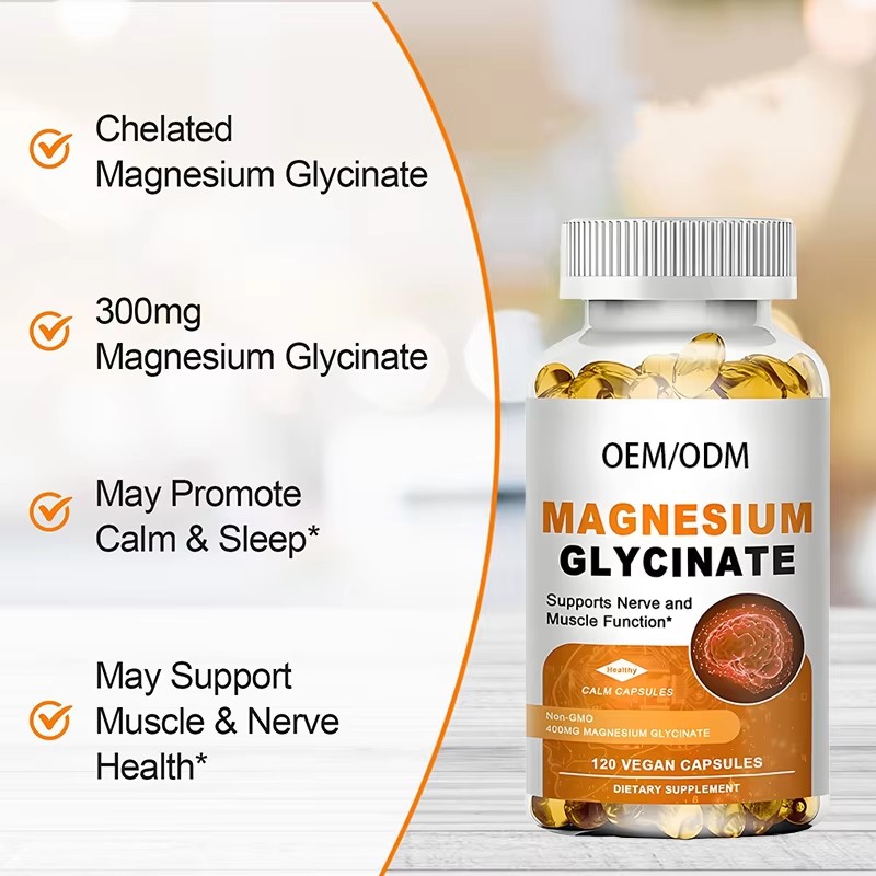 OEM Magnesium Complex Capsules Private Label Muscle Relaxation Sleep Support Wellness Supplement High Absorption Pills