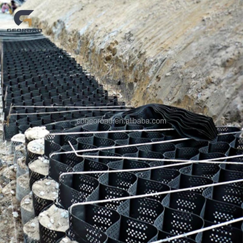 TGLG HDPE Geocell with Textured Surface for Oilfield Access Road Stabilization 5 Year Warranty