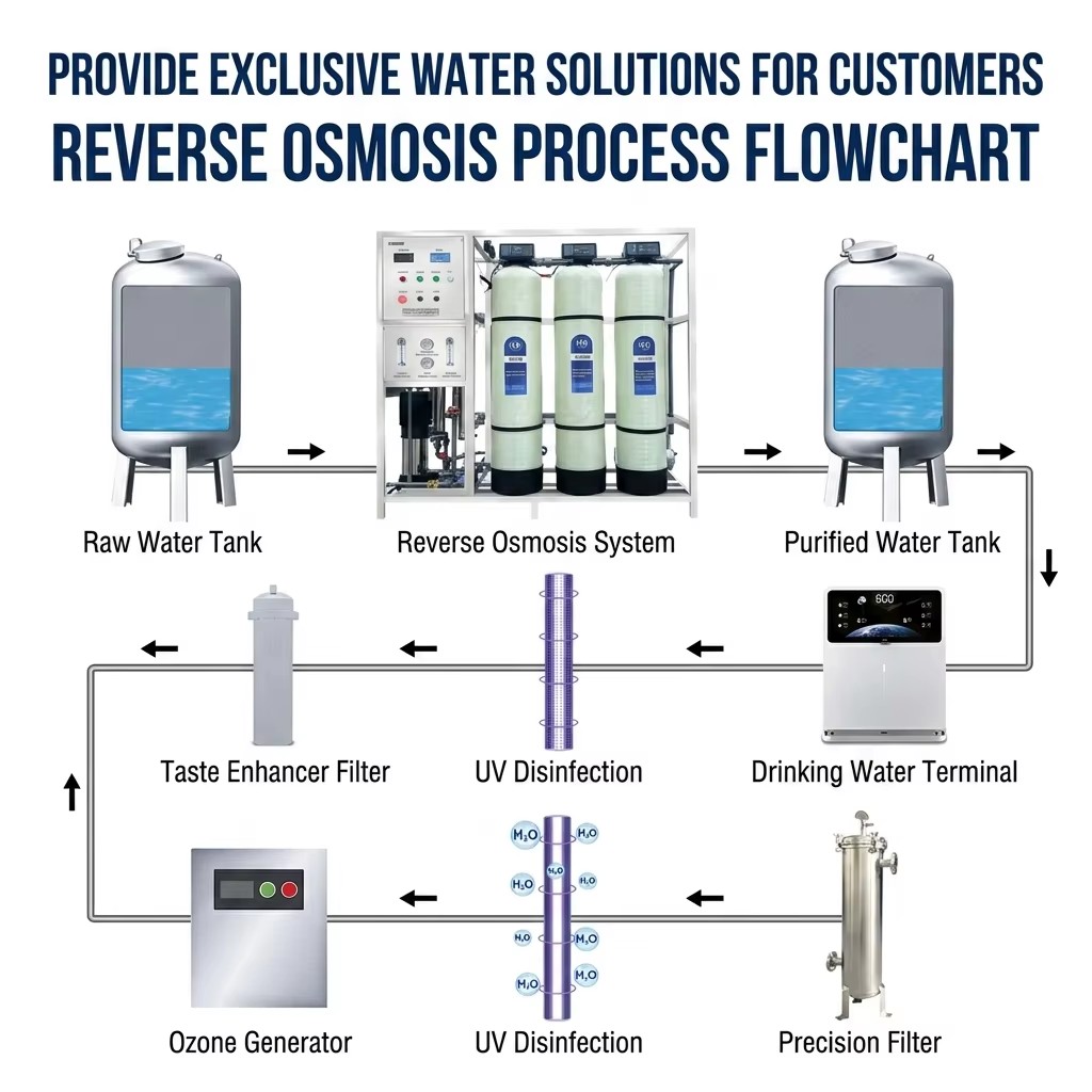 Fiberglass Industrial Brackish Alkaline Water Reverse Osmosis Filter System Ro Membrane 4040 Filtration Water Plant FRP