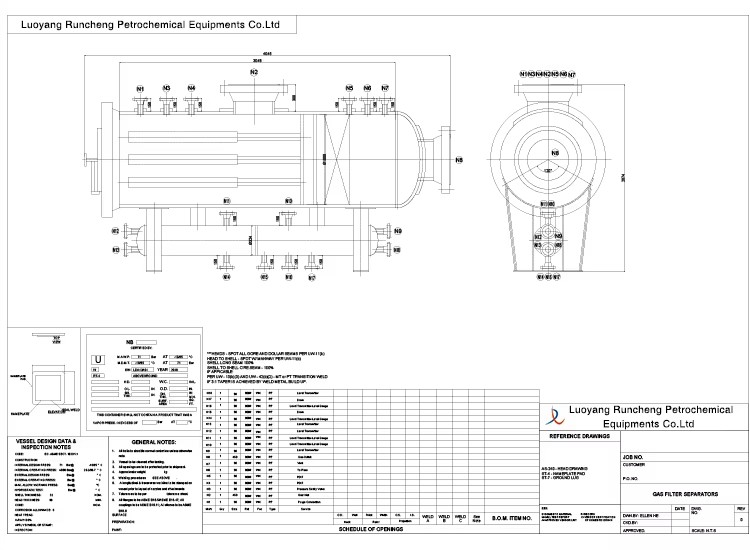 Made ISO API ASME Certificate Oilfield Testing Separator / Two Phase Separator for Oilfield