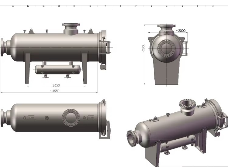 Made ISO API ASME Certificate Oilfield Testing Separator / Two Phase Separator for Oilfield