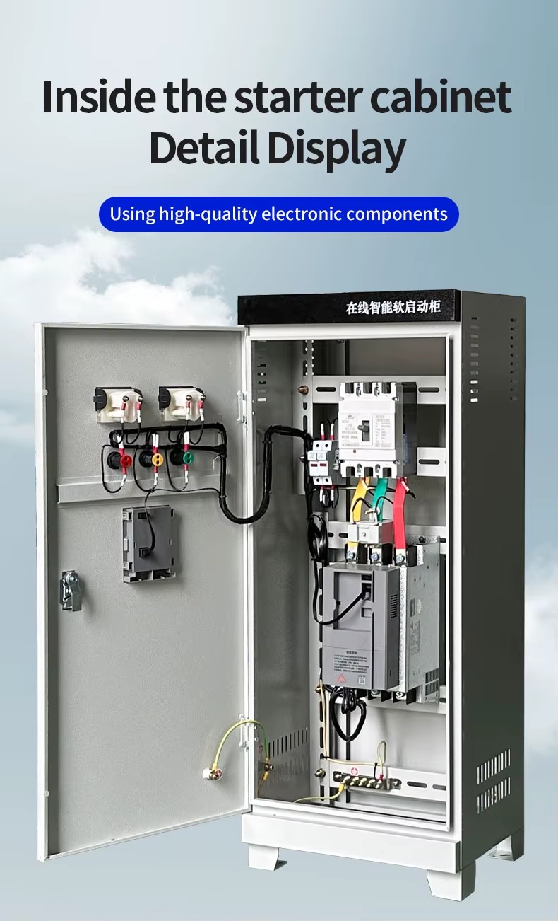 Online Bypass Soft Start Cabinet PLC Control Cabinet Programming 90/160/185/200/280KW