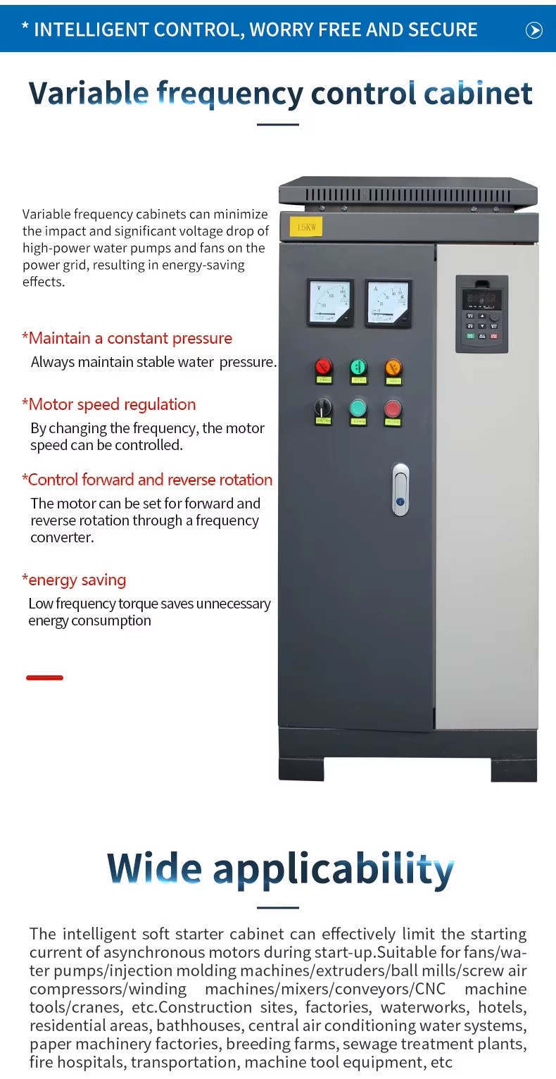 High Voltage Frequency Conversion Cabinet Intelligent Control Cabinet 22/30/45/55/90/132/160/200KW