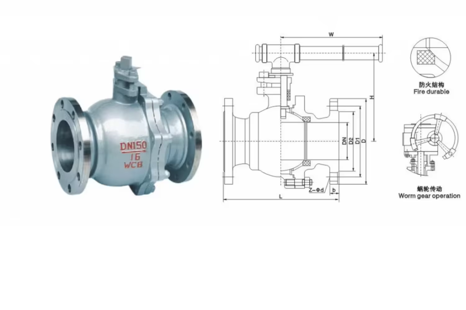 DN50-DN600 Manual Power Cast Iron Ball Valve with Stainless Steel Strainer for Water OEM Customization Supported