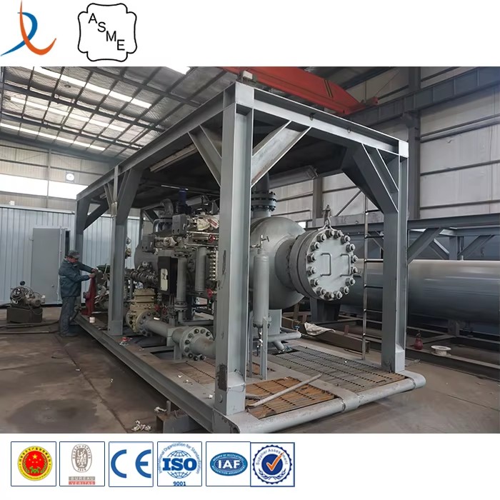 Oilfield Petroleum Equipment Three Phase Separator Pressure Vessel / Skid-mounted Oil Gas Water Three Phase Separator