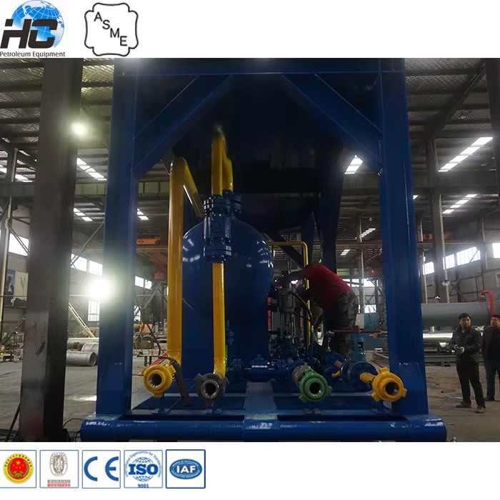 Skid Mounted Oil Gas Water 3 Phase Separator for Oilfield Surface Well Testing