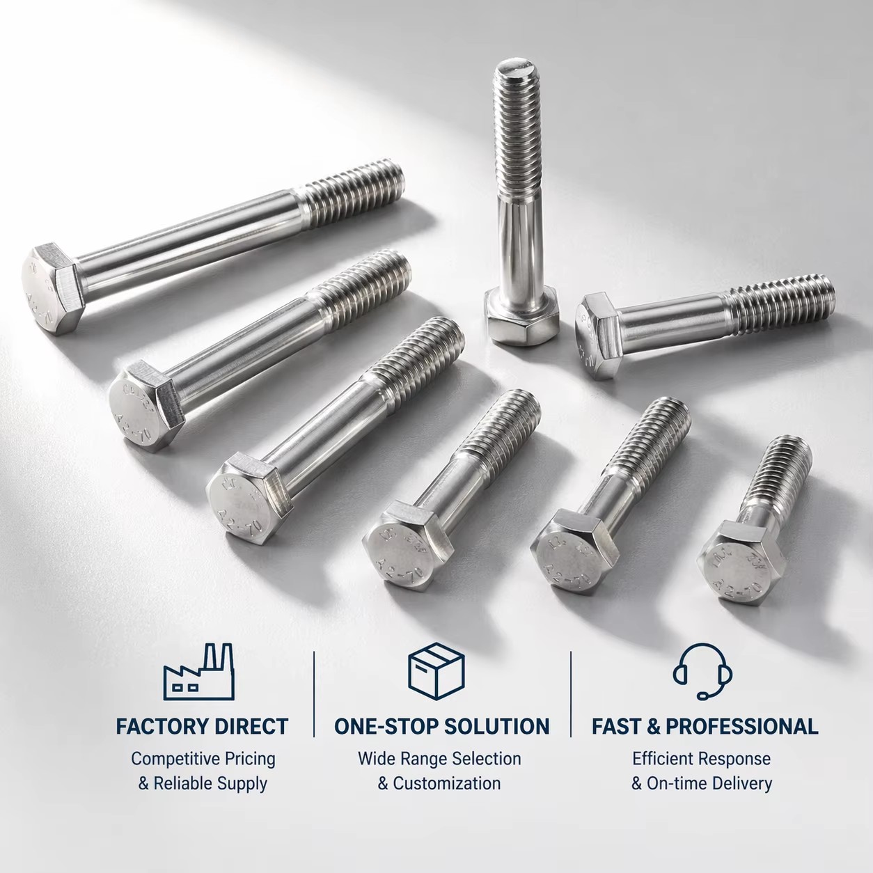 Metric Precision Hexagon Bolts Stainless Steel 304/316 BS Hex Bolts & Screws Marine Grade 316 Fasteners