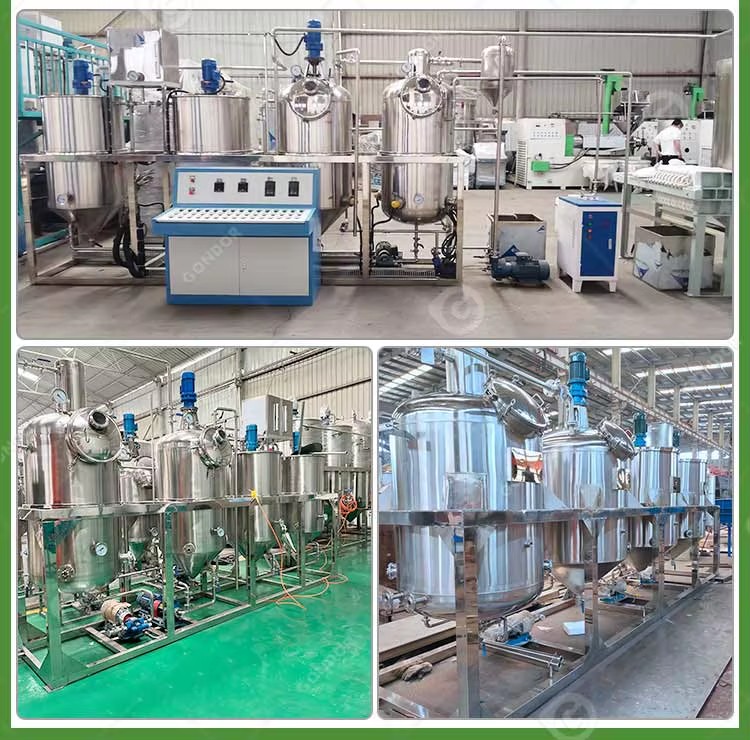 Large Capacity Base Complete Palm Soybean Petroleum Oil Refining Refine Refinery Machine Plant Price