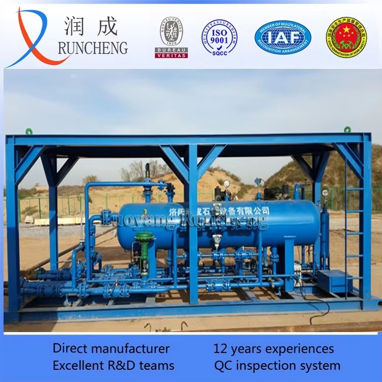 Skid Mounted Well test Gas-liquid-sludge Separator Oil and Gas 3 Phase Separator