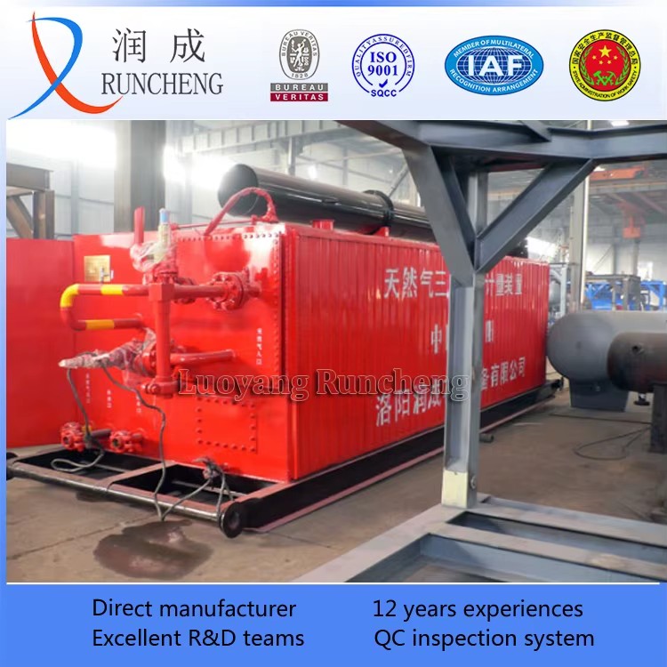 Skid Mounted Well test Gas-liquid-sludge Separator Oil and Gas 3 Phase Separator