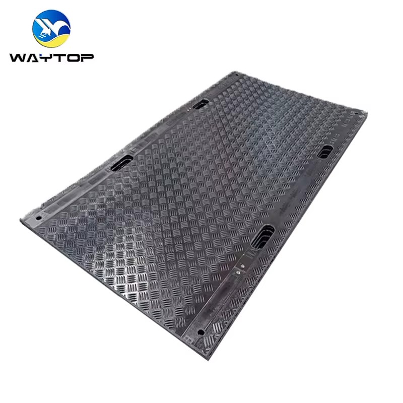 High Load Capacity Track Mats Reusable Plastic Ground Protection Mats for Excavator Crane Outrigger Pads Soft Ground Access