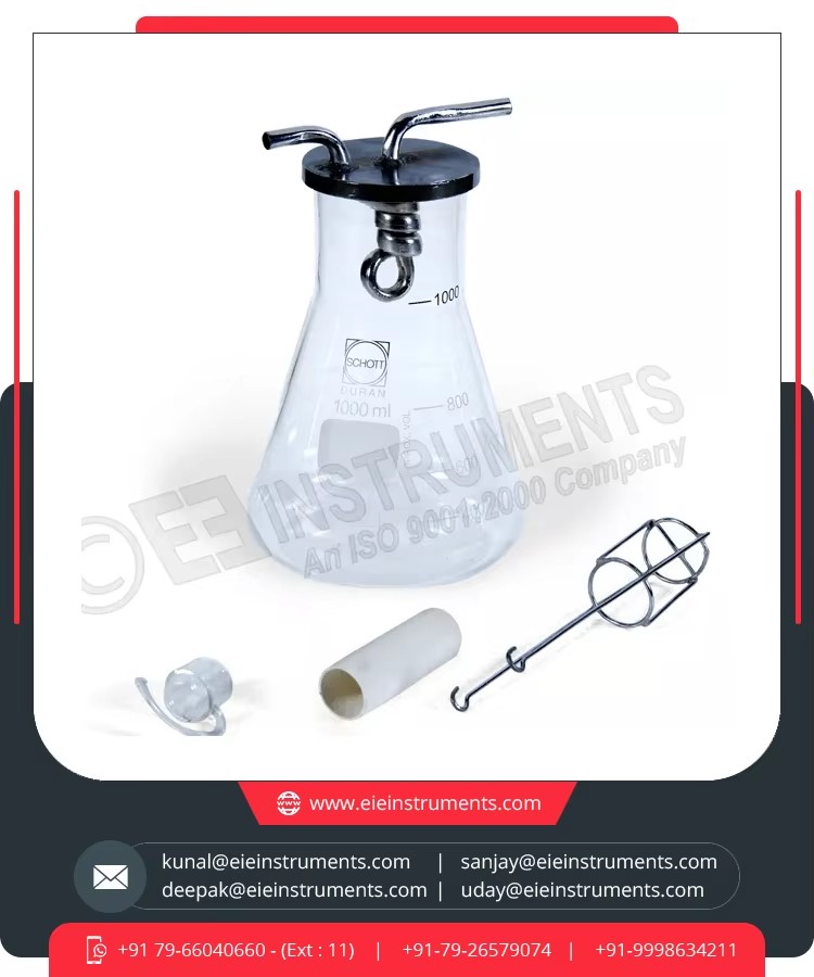 ASTM D473 Electronic Fuel Oil Crude Oil Sediment Extraction Testing Equipment Erlenmeyer Flask 1000ml Capacity Ceramic 1 1 Year
