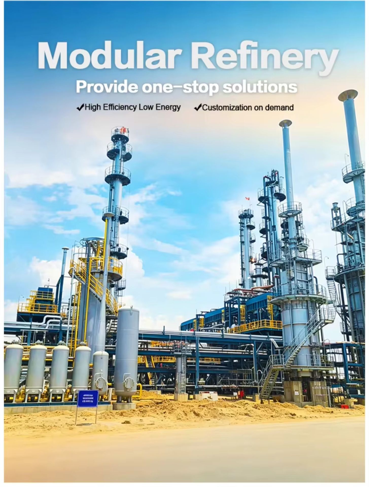 Crude Oil Petroleum Refinery Plant Skid-Mounted Eco-Friendly High Efficiency Engine Refining Production Gasoline Diesel Process