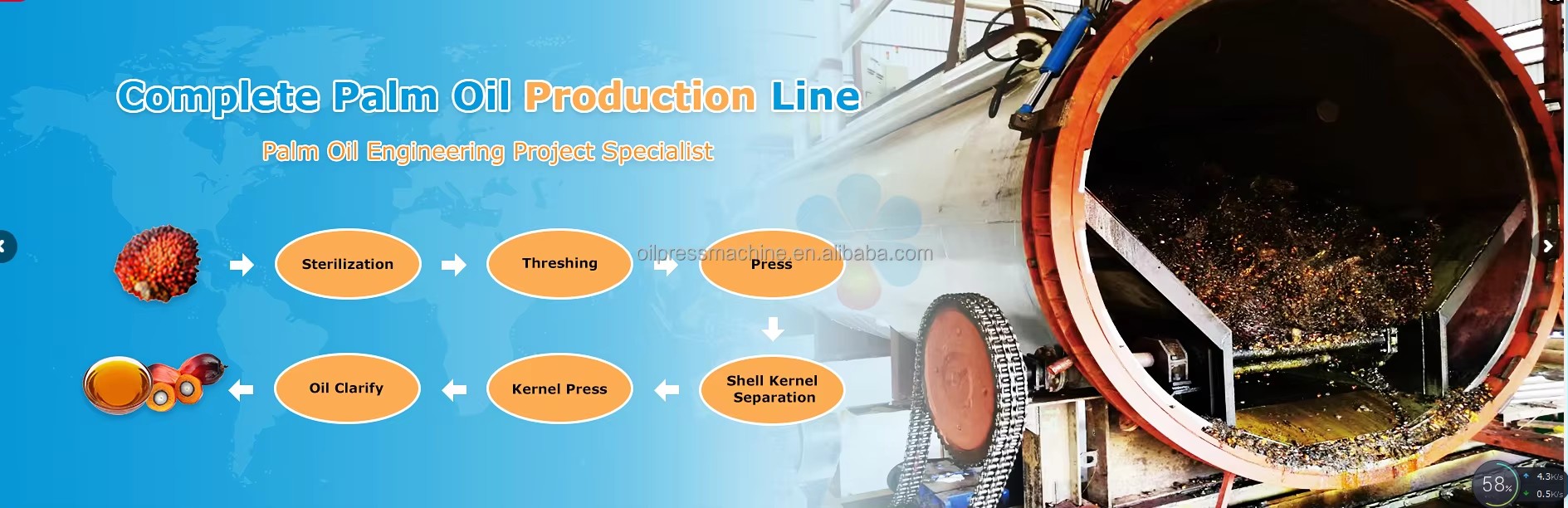 Palm Oil Processing Machine Physical Refining Palm Oil Machine Palm Fruit Oil Extraction Machine