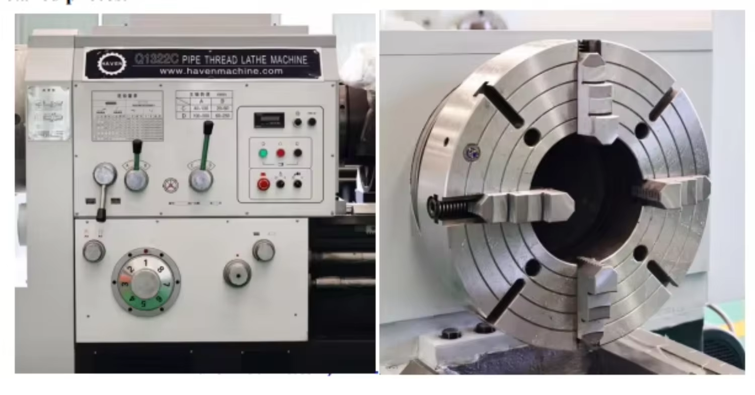 Q1332X4000 Pipe Threading Lathe Heavy-Duty Manual Pipe Lathe Machine for Oil & Gas Pipeline Thread Processing