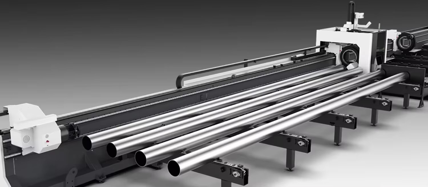 Industrial Fiber Laser CNC Tube Cutting Machine Hiwin Guide Rail 5-Axis Configuration Semi Automatic Loading for Square
