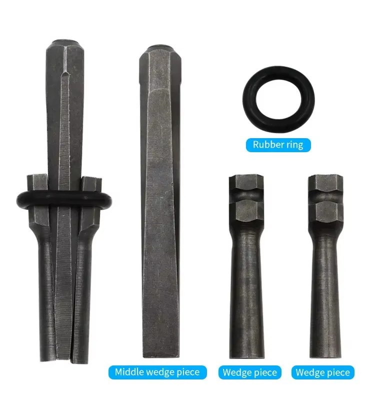 16mm Concrete Rock Stone Splitter Hand Tool Split Hard Granite Plug Wedges Feather Shims
