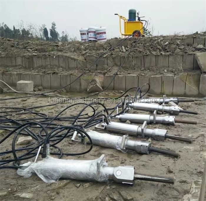 Hydraulic Piston Rock Splitter with AC Motor 590T Force 33kg for Rock Splitting