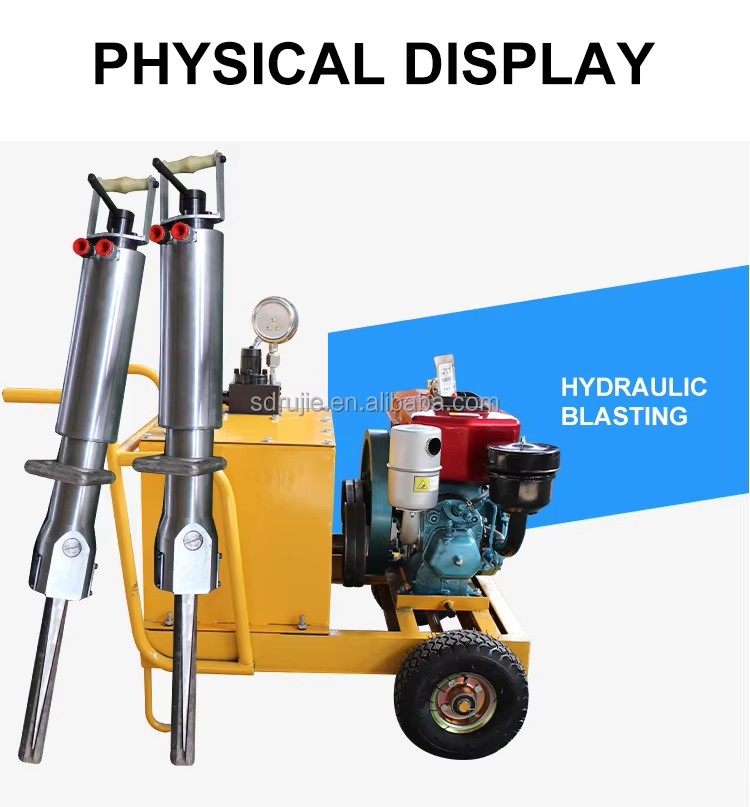One-Hand Hydraulic Rock Splitter for Concrete Demolition 400 Tons Splitting Force Piston Rock Splitter Core Engine Component