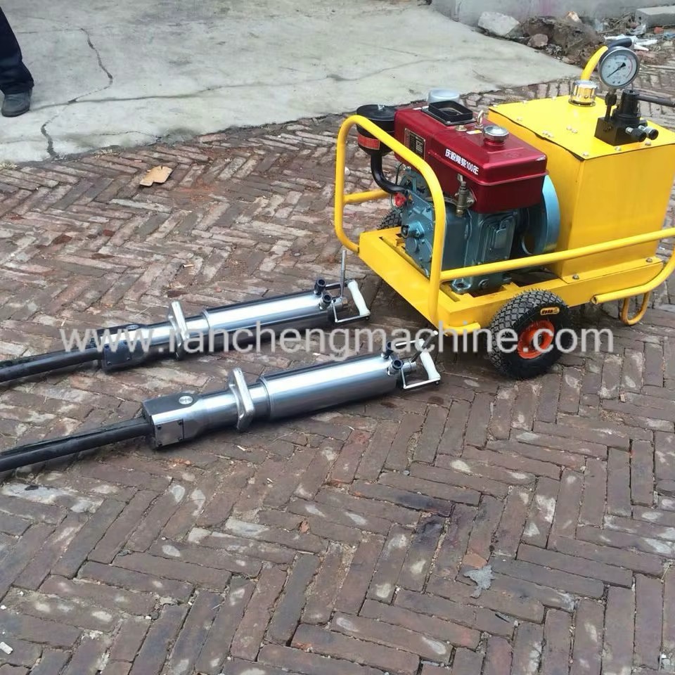 Best Selling Hydraulic Rock Splitter with Engine and AC Motor for Stone Splitting