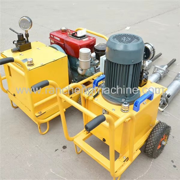 Best Selling Hydraulic Rock Splitter with Engine and AC Motor for Stone Splitting