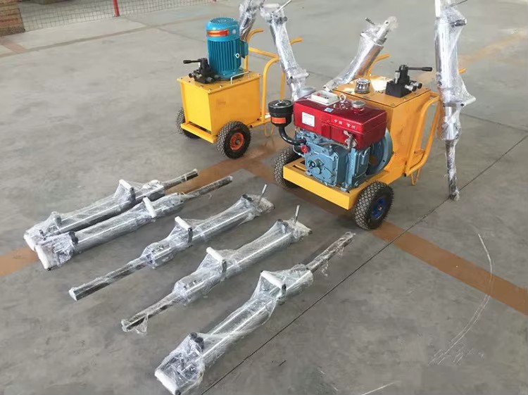 Hydraulic Stone Cutter Rock Splitter Machine for Cement Pile Head Breaking Static Blasting Mining Including Pump Motor