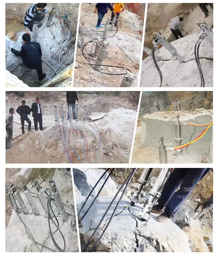 Hydraulic Stone Cutter Rock Splitter Machine for Cement Pile Head Breaking Static Blasting Mining Including Pump Motor