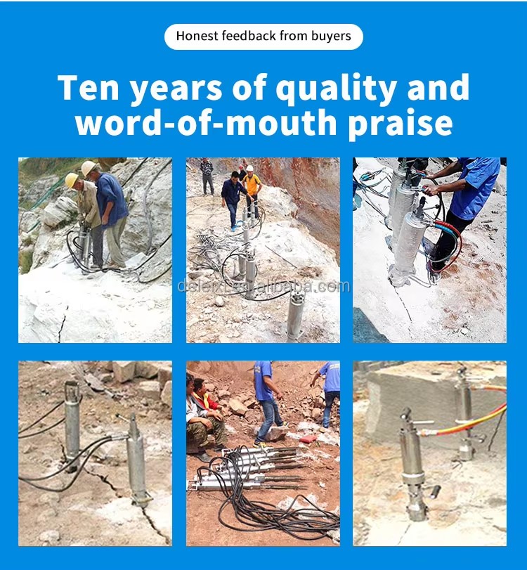 Low Price High Efficiency Electric/Diesel Engine Cube Stone Splitting Machine Hydraulic Rock Breaker with 900T-1200T Force