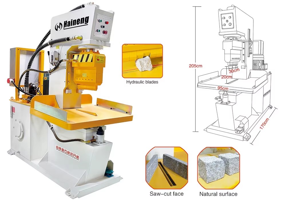 Hydraulic Blades Automatic Stone Splitter for Paving and Wall Cladding Natural Rock Stone Splitting Machine